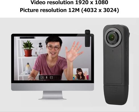ASHATA Mini Body Camera, Auto Save HD 1920x1080P Small Body Camera Personal Pocket Video Camera, 32GB Back Clip Camera for Recording Law Enforcement with 6 Hours Battery Life in Saudi Arabia