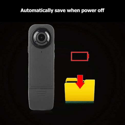ASHATA Mini Body Camera, Auto Save HD 1920x1080P Small Body Camera Personal Pocket Video Camera, 32GB Back Clip Camera for Recording Law Enforcement with 6 Hours Battery Life in Saudi Arabia