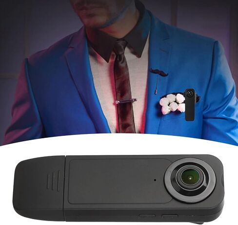 ASHATA Mini Body Camera, Auto Save HD 1920x1080P Small Body Camera Personal Pocket Video Camera, 32GB Back Clip Camera for Recording Law Enforcement with 6 Hours Battery Life in Saudi Arabia