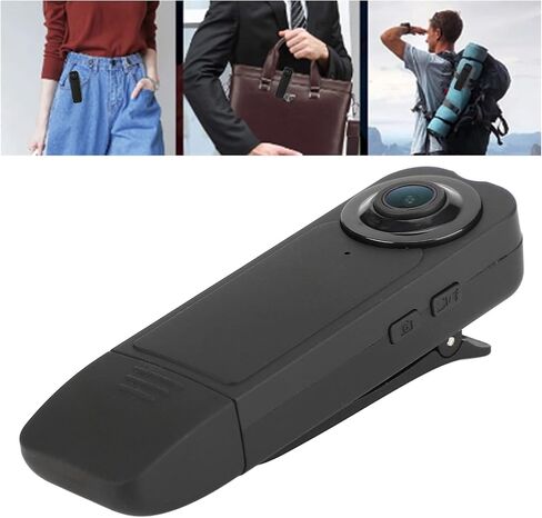ASHATA Mini Body Camera, Auto Save HD 1920x1080P Small Body Camera Personal Pocket Video Camera, 32GB Back Clip Camera for Recording Law Enforcement with 6 Hours Battery Life in Saudi Arabia