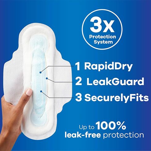 Always Maxi Feminine Pads for Women, Size 2 Long Super Absorbency, with Wings, Unscented, 60 Count in Saudi Arabia