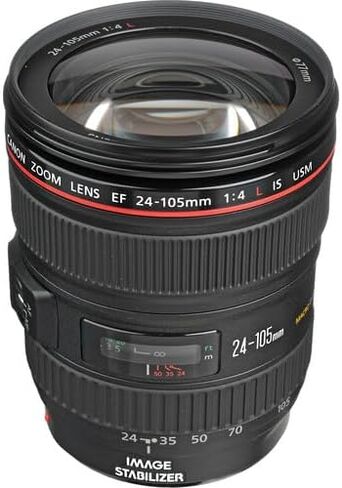 Canon EF 24-105mm f/4L is USM Lens (0344B002) + 64GB Memory Card + Filter Kit + Backpack + Card Reader + Flex Tripod + Memory Wallet + Cap Keeper + Cleaning Kit + Hand Strap (Renewed) in Saudi Arabia