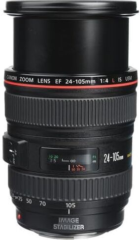 Canon EF 24-105mm f/4L is USM Lens (0344B002) + 64GB Memory Card + Filter Kit + Backpack + Card Reader + Flex Tripod + Memory Wallet + Cap Keeper + Cleaning Kit + Hand Strap (Renewed) in Saudi Arabia