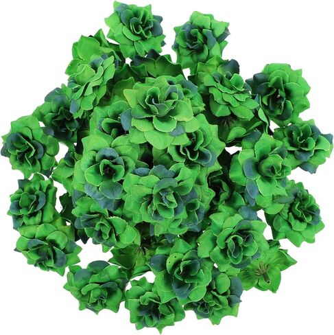 اولي رؤوس زهور ستابيليا صناعية لتزيين حفلات الزفاف، 50 قطعة (اخضر داكن) in Kuwait