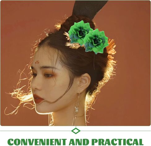 اولي رؤوس زهور ستابيليا صناعية لتزيين حفلات الزفاف، 50 قطعة (اخضر داكن) in Kuwait