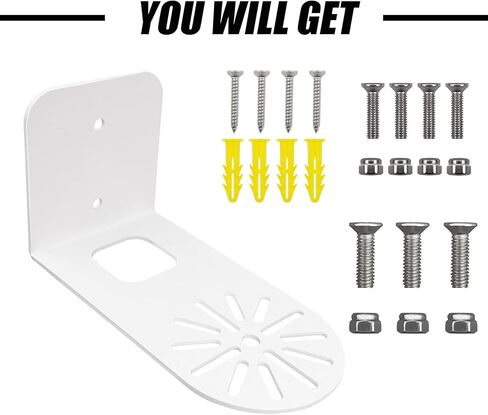 Universal Fit Wall Mount Holder fits for KASA 4MP(KC420WS) /Indoor Pan Tilt Smart (EC70) Security Camera, Durable Metal Camera Stand Compatible with Kasa Camera,White in Kuwait