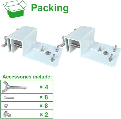 DIANMU Rustfree Gutter Mount لـ WYZE Cam Pan v3، Wyze Cam OG، Wyze Battery Cam Pro، Blink Outdoor 4 (الجيل الرابع)/(الجيل الثالث) الكاميرا (عبوتان، أبيض) - دعامات مزراب من سبائك الألومنيوم المقاومة للطقس - بدون حفر in Kuwait