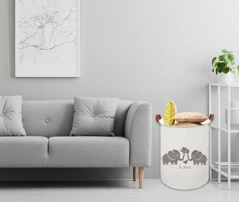 HIYAGON Baby Laundry Basket,Kids Hamper with Drawstring Cover,Cute Toy Storage Bin Nursery Hamper Safari Room Decor for Home(Baby hamper) in Kuwait