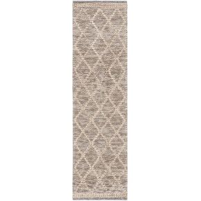 سجادة SAFAVIEH Natura Collection عداء - 2'3" x 8'، بني وطبيعي، صوف مزرعة Boho Trellis مصنوع يدويًا، مثالي للمناطق ذات حركة المرور العالية في غرفة المعيشة وغرفة النوم (NAT223T) in Saudi Arabia