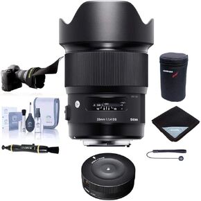 Sigma 20mm f/1.4 DG HSM Art Lens for Canon EF, Bundle with Flex Lens Shade, Lens Wrap, Lens Case, Cleaning Kit, Cleaner, Sigma USB Dock, Cap Tether in Kuwait