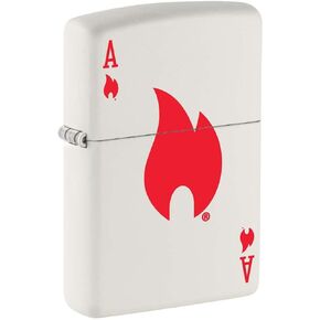 ولاعة زيبو: Ace of Flames - أبيض مطفي 81342 in Kuwait