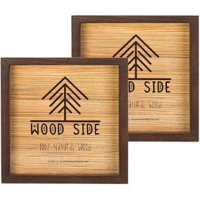 Black Wooden Picture Frames 5x7 - Set of 2-100% Eco Natural Solid Wood with Thick Borders for Wall Mounting and Tabletop Display, Real Glass in Saudi Arabia
