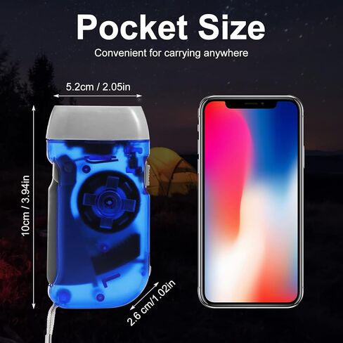 48 Pcs Hand Crank Flashlight No Battery Required Torch Light Manual Press Flashlight 3 Led Light Squeeze Flashlight for Camping Hiking Outdoor Sports Home Power Outage Gift Christian Charity Donation in Kuwait