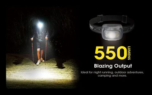 Nitecore NU31 Headlamp, Orange, 550 Lumen LED USB-C Rechargeable with White and Red Beams (Orange) in Saudi Arabia