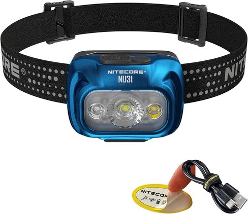 Nitecore NU31 Headlamp, Orange, 550 Lumen LED USB-C Rechargeable with White and Red Beams (Orange) in Saudi Arabia