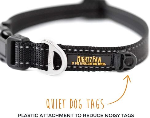 طوق كلب مايتي باو - رؤية عالية - خياطة عاكسة - طوق كلب قابل للتعديل بإبزيم - طوق كلب متين - طوق جرو ممتاز - مناسب لجميع أحجام الكلاب - أطواق مخصصة للكلاب in Kuwait