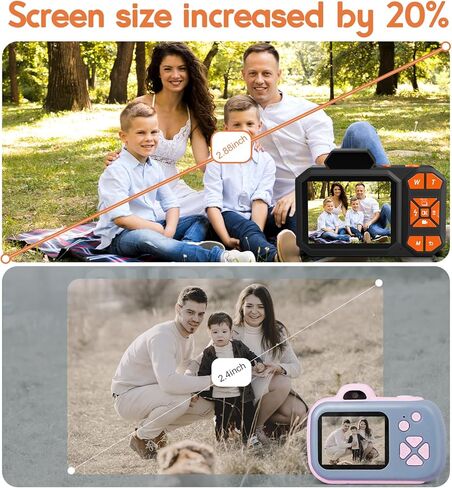 Omzer Digital Point and Shoot Camera - 4K Vlogging Video Cameras with 2.88" Screen - 48MP Compact & Portable Camera with 18X Zoom for Beginners Teens Kids with 32G Sd Card - Black in Kuwait