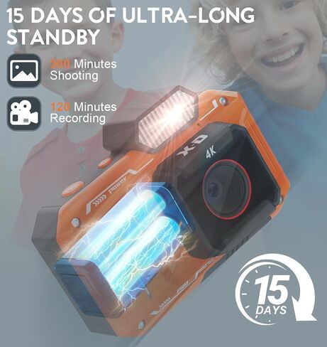 Omzer Digital Point and Shoot Camera - 4K Vlogging Video Cameras with 2.88" Screen - 48MP Compact & Portable Camera with 18X Zoom for Beginners Teens Kids with 32G Sd Card - Black in Kuwait