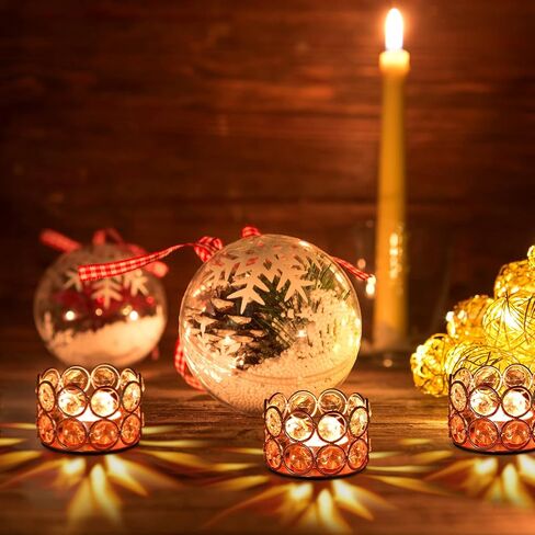 12 Pieces Crystal Votive Candle Holder Elegant Tealight Candle Holders Decorative Gold Candle Holders Centerpiece Holders Wedding Centerpieces Candles for Wedding Home Party Decor (Candle Excluded) in Saudi Arabia