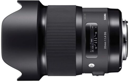 عدسة سيجما الفنية 20 ملم f/1.4 DG HSM لكاميرا Canon EF، حزمة مع غطاء عدسة مرن، غلاف عدسة، حافظة عدسة، طقم تنظيف، منظف، قاعدة توصيل USB سيجما، حبل ربط in Kuwait