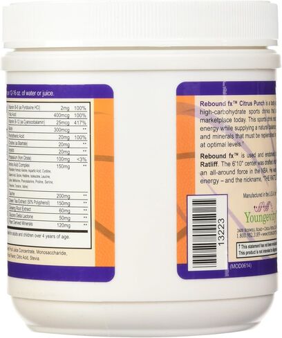 Youngevity Rebound Fx Citrus Powder, 360g – Supplement for Energy, Enriched with Vitamins, Minerals and Antioxidants – Immune System Booster Powder - Energy Vitamins Drink Mix for Women & Men (2 Pack) in Saudi Arabia