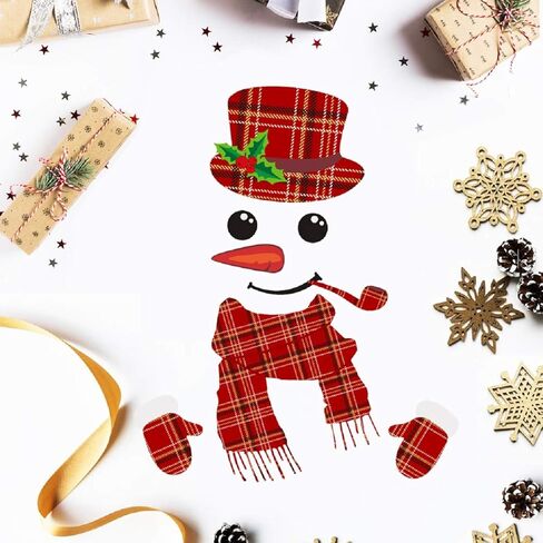 2Ps ملصقات عيد الميلاد ويندوز الثلاجة رجل الثلج لطيف مضحك الثلاجة ملصقات الحائط رجل الثلج الشارات خزانة الزجاج ملصقات الديكور القابل للإزالة ملصقات الحائط لديكورات عيد الميلاد المنزلية in Kuwait