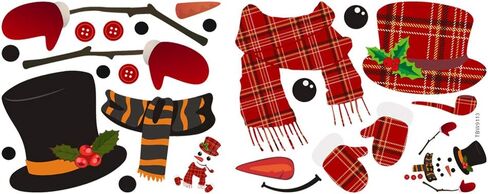 2Ps ملصقات عيد الميلاد ويندوز الثلاجة رجل الثلج لطيف مضحك الثلاجة ملصقات الحائط رجل الثلج الشارات خزانة الزجاج ملصقات الديكور القابل للإزالة ملصقات الحائط لديكورات عيد الميلاد المنزلية in Kuwait