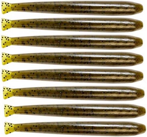 Z-man TMIN-46PK8 TRD Minnowz Soft Bait Lure, 3 1/2" Length, Green Pumpkin, Package of 8 in Saudi Arabia