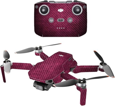 جلود قوية من ألياف الكربون متوافقة مع طائرة DJI Mini 2 المحمولة بدون طيار - حماية من الرخام الذهبي الأسود، لمسة نهائية متينة من ألياف الكربون سهلة الاستخدام، مصنوعة في الولايات المتحدة الأمريكية in Saudi Arabia