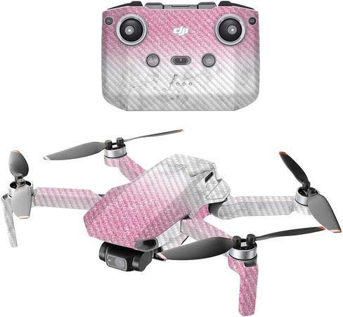 جلود قوية من ألياف الكربون متوافقة مع طائرة DJI Mini 2 المحمولة بدون طيار - حماية من الرخام الذهبي الأسود، لمسة نهائية متينة من ألياف الكربون سهلة الاستخدام، مصنوعة في الولايات المتحدة الأمريكية in Saudi Arabia
