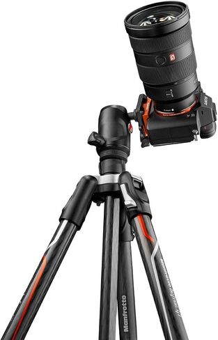 Manfrotto Befree GT 4-Section Carbon Fiber Travel Tripod with 496 Ball Head, Black in Saudi Arabia