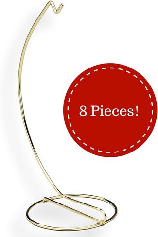 حوامل عرض الزينة الذهبية من BANBERRY DESIGNS - مجموعة من 4 حوامل - حامل زينة عيد الميلاد من المعدن النحاسي بطول 11 بوصة... in Kuwait