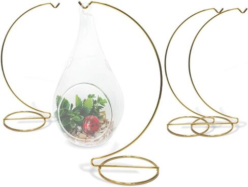 حوامل عرض الزينة الذهبية من BANBERRY DESIGNS - مجموعة من 4 حوامل - حامل زينة عيد الميلاد من المعدن النحاسي بطول 11 بوصة... in Kuwait