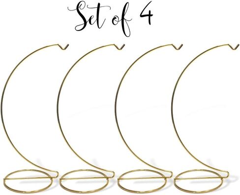 حوامل عرض الزينة الذهبية من BANBERRY DESIGNS - مجموعة من 4 حوامل - حامل زينة عيد الميلاد من المعدن النحاسي بطول 11 بوصة... in Kuwait