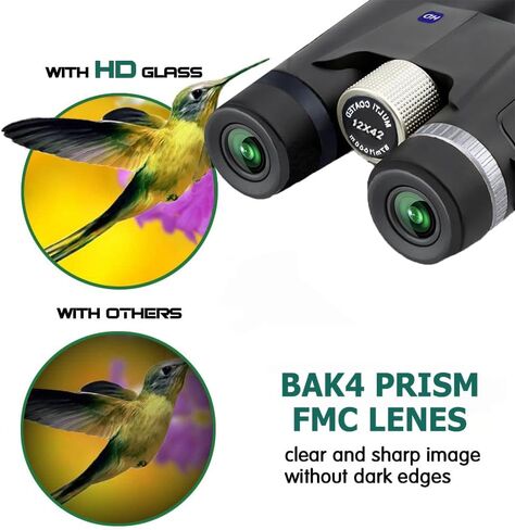 AYRAVIIO 12 × 42 مناظير للبالغين مع حامل للهواتف الذكية وحامل ثلاثي القوائم، هدايا عيد ميلاد للرجال والأب والزوج، تلسكوب مناظير عالي الطاقة مع رؤية مشرقة وكبيرة، أدوات لمراقبة الطيور in Kuwait