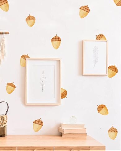 Acorn Wall Decals Peel and Stick Woodland Nursery Decor Wall Stickers Kids Room Wall Art Baby Girl Boy Bedroom Wall Decor in Saudi Arabia