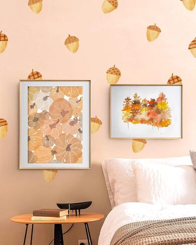 Acorn Wall Decals Peel and Stick Woodland Nursery Decor Wall Stickers Kids Room Wall Art Baby Girl Boy Bedroom Wall Decor in Saudi Arabia