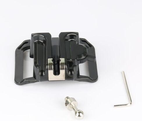 بييي حامل حزام الخصر للكاميرا، مشبك حزام الكاميرا مع برغي تثبيت 1/4 انش سريع الفك لكاميرا دي اس ال ار، اسود، L in Kuwait