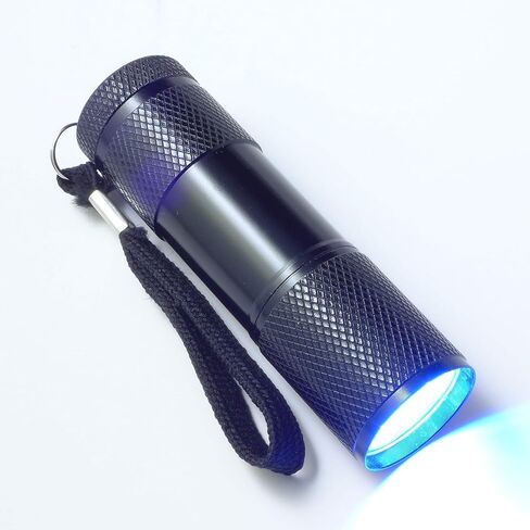 مصباح LED بالأشعة فوق البنفسجية - 9 مصابيح LED - يمكن للمصباح الأسود شحن يتوهج في المواد الداكنة والبحث عن البقع وما إلى ذلك. in Kuwait