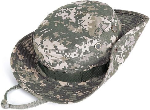 Kolumb Unisex Military Boonie Hat- Premium Soft Cotton & Polyester Fabric, Sturdy Stitching Wide Brimmed Mens & Womens Boonie Hat- Top Camo Bucket Hat In Attractive Colors For Sports Fishing Beach, Light Green in Saudi Arabia