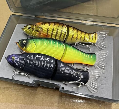 Proaovao Lifelike 3 Fishing Lures for Bass Trout Perch- Jointed Swimbait Hard Bait Freshwater Saltwater Fishing Gear Tackle Lures Kit in Saudi Arabia