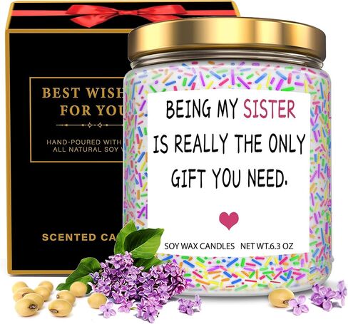 Birthday Gifts for Women Sister Gifts for Sister Best Friends Sister Gifts from Sister Thank You Gifts for BFF Bestie Clove Scented Soy Candles Gifts for Her Friendship Gifts in Saudi Arabia