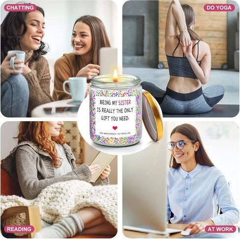 Birthday Gifts for Women Sister Gifts for Sister Best Friends Sister Gifts from Sister Thank You Gifts for BFF Bestie Clove Scented Soy Candles Gifts for Her Friendship Gifts in Saudi Arabia