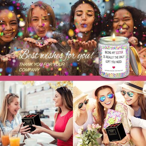 Birthday Gifts for Women Sister Gifts for Sister Best Friends Sister Gifts from Sister Thank You Gifts for BFF Bestie Clove Scented Soy Candles Gifts for Her Friendship Gifts in Saudi Arabia