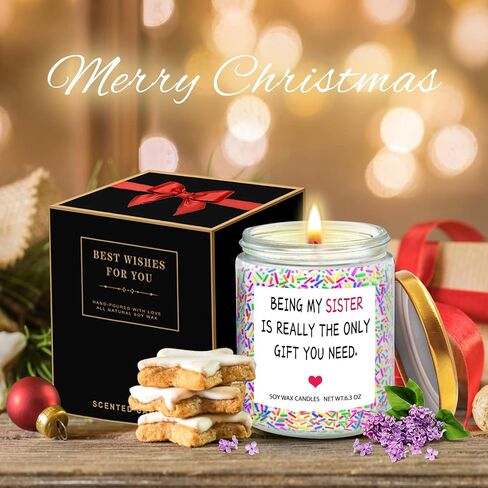 Birthday Gifts for Women Sister Gifts for Sister Best Friends Sister Gifts from Sister Thank You Gifts for BFF Bestie Clove Scented Soy Candles Gifts for Her Friendship Gifts in Saudi Arabia
