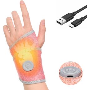 فانوير لفافة معصم حرارية لتخفيف الام التهاب المفاصل، وسادة تدفئة كهربائية للمعصم للنفق الرسغي والتهاب الاوتار والمعصم وآلام المفاصل وتسخين سريع 10 ثوان لليد اليسرى واليمنى in Kuwait