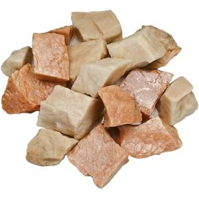 الأحجار الكريمة المنومة الخام الخوخ تان حجر القمر من الهند (حوالي 2 رطل) - بلورات طبيعية خام بالجملة للكابينة، والقطع، والجواهري، والتدحرج، والتلميع، وتغليف الأسلاك، وشفاء كريستال الويكا والريكي in Kuwait