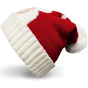 Asikkon Christmas Elf Knitted Hat for Baby Xmas Baby Beanie Knit Hat Cute Santa Winter Warm Hat for Boys Girls Gifts in Kuwait