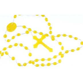 مسبحة صفراء مقاس 17 بوصة من النايلون، مستوردة من إيطاليا - مجموعة 25 مسبحة in Kuwait