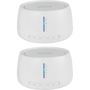 مجموعة الة ضوضاء بيضاء مكونة من قطعتين مع حامل اكريليك جمالي، مكبر صوت خارجي مدمج اثقل، 30 صوت طبيعي مهدئ للنوم، 3 مؤقتات تعمل بتيار متردد او USB، الة صوت للاطفال والكبار in Kuwait